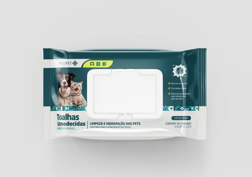 Lenço Umedecido Cães 50un